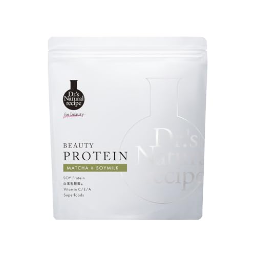 ドクターズナチュラルレシピ 美容プロテイン 抹茶豆乳味 350g ソイプロテイン 人工甘味料不使用のサムネイル
