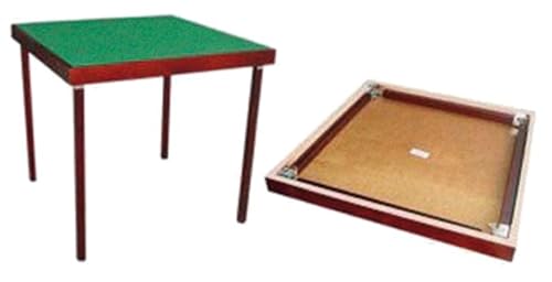 Vier Treff Table bridge : 79 x 79 cm, bois, surface en feutre, pieds pliables