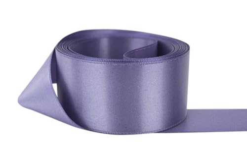 Image of Ribbon Bazaar Double Faced Satin - Premium Gloss Finish - 100% Polyester Ribbon for Gift Wrapping, Crafts, Scrapbooking, Hair Bow, Decorating & More - 1-1 /2 inch Hyacinth 50yd Spool