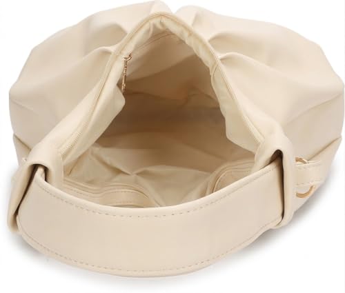 Image of ProArch Stylish Ruched Hobo Shoulder Bag for Women | Vegan Leather Pleated Sling Handbag with Zip Closure & Comfortable Strap | Spacious Casual & Office Tote Bag for Ladies