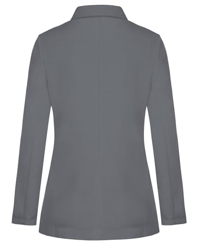 MINTLIMIT Womens Dark Grey Blazer Long Sleeve Lapel Open Front Cardigan Jacket Casual V Neck Long Sleeve Suit Jacket Office,M3