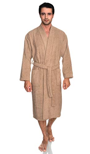 Mens 100% Cotton Terry Cloth Spa Robe