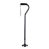 HurryCane Go HCANE-BK-G2 Walking Stick with T Handle, Black