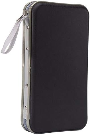 Newniu(R) Disc CD DVD Bag Case Holder Wallet Storage (80 CDs / Black / Polyester), Blue, 80 CDs / Black / Plastic - Image 3