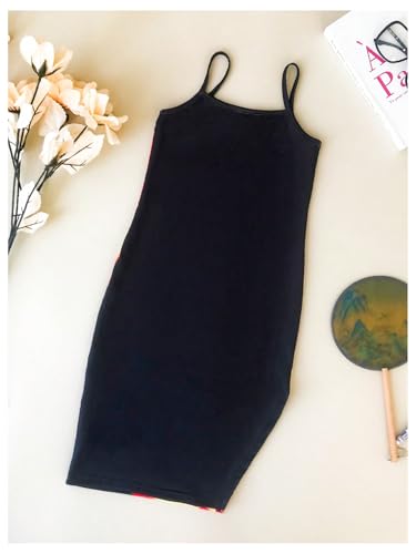 MakeMeChic Girl‘s Summer Floral Cami Dress Spaghetti Strap Split Sleeveless Midi Dresses Sundress2