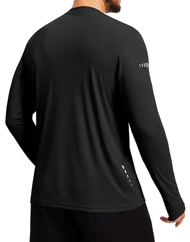Image of DAXIANG Men's UPF 50+ Sun Protection Long Sleeve Rash Guard UV Hiking Running Athletic Fishing Quick Dry Lightweight T-Shirt