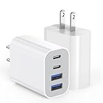 40W iPhone 16 Charger Block, 2Pack 4-Port Fast USB C Charger Blocks, Multiport PD Power Adapter & QC Plug iPhone Cube USBC Charging Brick Apple Adapter for iPhone 16/16 Pro/15/15 Pro Max/14/13/12/iPad