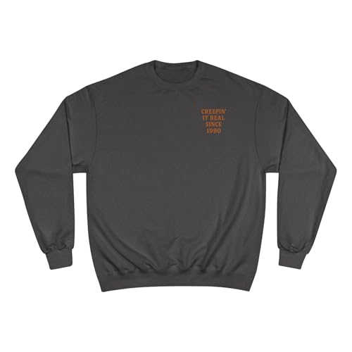 Creepin' It Real Champion Sweatshirt - Cozy Halloween Sweatshirt, Spooky Season Apparel, Fall Fashion,