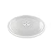 DL-pro Plato giratorio universal para microondas de 25,5 cm, plato giratorio de cristal, con 3 puntos de 255 mm, redondo, repuesto para microondas