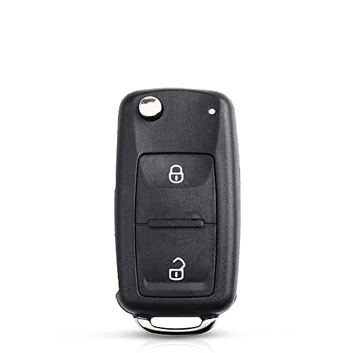 Nuevo Estuche de Repuesto de Llave remota con Tapa Plegable de 2 Botones para VW Volkswagen Transporter T5 Polo G Hoja sin Cortar Cover