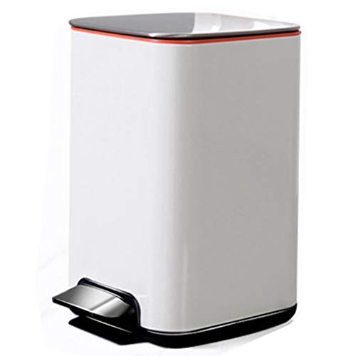 Stainless Trash Can Kitchen Pedal Bin Liners Stainless Steel Bin Recycling Bin Rectangular for Home Garden Office School Kitchen Bathroom