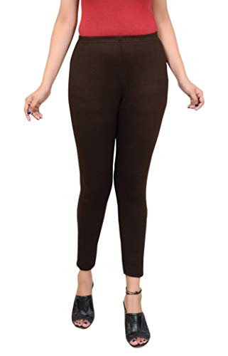 Image of High Waist Solid Woman Legging for Casual & Formal Wear Cotton Lycra Ankle Length Leggings