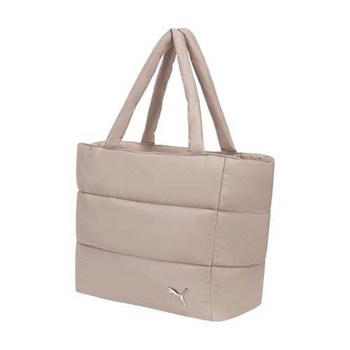 Image of PUMA Women's Plush Soft Nylon Tote with Padded Straps, Zip Closure & Metal Logo Plaque