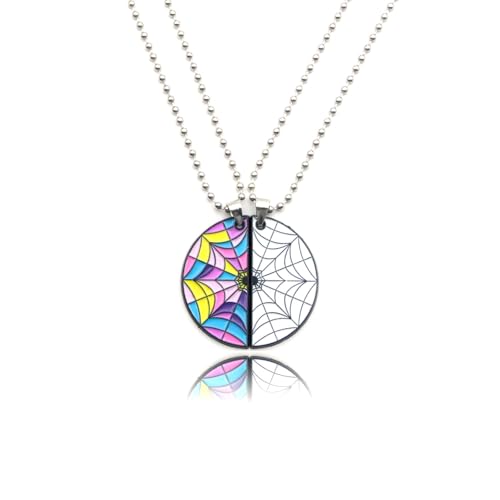SONGCHANGJEWELRY Addams Alloy Pendant Necklace Merch - BFF Best Friend Friendship Couples Matching Necklace - Halloween Cosplay Costume Accessories Women Men Jewelry Gift