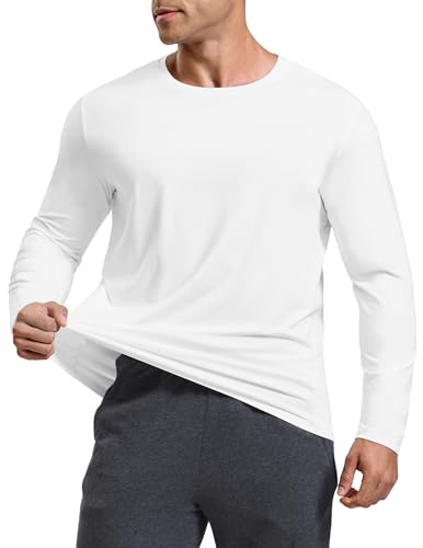 Image of MIER Men's Long Sleeve Tee Shirts Lightweight Dry Fit Active Tops,Crew Neck