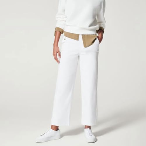 Tummy Control Stretch Twill Wide Leg Pant, Business Casual High-Waist Twill Pants2