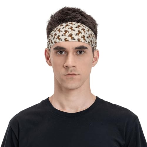 Diadema clásica de caballo de pie para hombres y mujeres, banda para el pelo, bandas para el sudor para correr, fútbol, gimnasio, accesorios