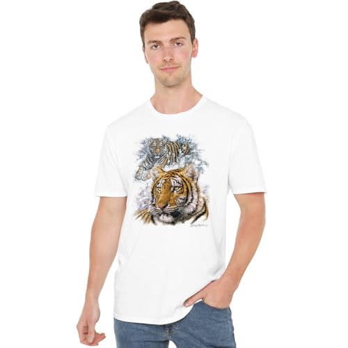 T-shirt Wild Wings Wildlife Tigers blanc unisexe vêtement motif animal