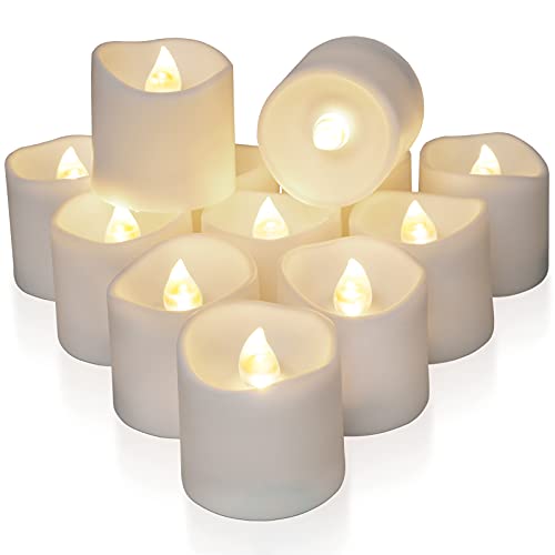 Homemory 12Pack Timer Flameless LED Votive Candles, Long Lasting