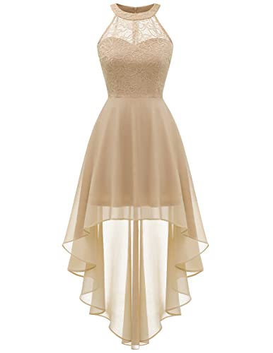 Wedtrend Womens Cocktail Dress Floral Lace Chiffon Semi Formal Dress High  Low | eBay