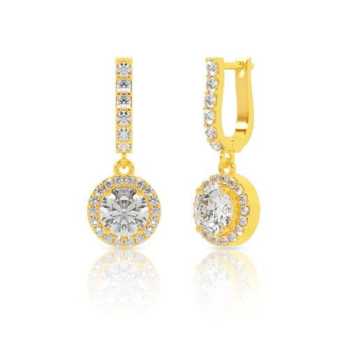 Image of 925 Sterling Silver Dangler Earrings for Women | Sterling Silver Drop Earrings | Hypoallergenic Rhodium Plated Anti-Tarnish Lightweight Daily Wear Jewellery | Gift for Wife, Girlfriend, Mother, Sister | Birthday, Anniversary, Rakhi