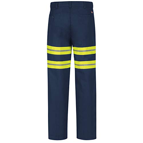 Red Kap Men's Stain Resistant Enhanced Visibility Flat Front Work Pants - Image 3