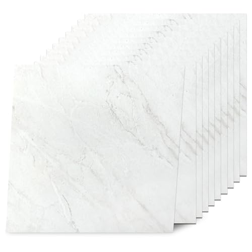 Yipscazo Peel and Stick Floor Tile 32-Pack Ivory White