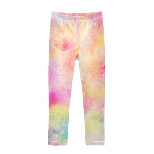 Paint Texture Girls Leggings,Workout Leggings for Girls Toddler Athletic Leggings Size for 3-10T