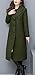 chouyatou Women's Big Notch Lapel Single Breasted Mid-Long Wool Blend Coat (Small, Army Green)