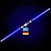 GOODS+GADGETS Doppelklingen Laserschwert Lichtschwert Laser Sword 138 cm Schwert mit Beleuchtung & Sound (Blau)