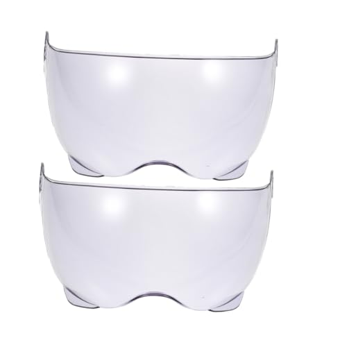 Mipcase 2pcs Universal Visor Replacement Clear Plastic Wind Shield UV Protection Half Face Lens for Helmets