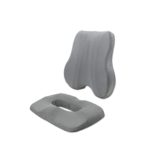 Coussin de bureau chaise siège mousse mémoire longue assise protecteur dos gris