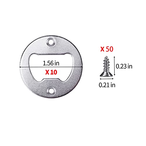 22 Sets Diy Bottle Opener Inserts Kits Stainless Steel Metal Diy Beer Wine Hardware Parts With Rustproof Inserts + 50 Screws For Resin Molds Kit Keychain Beer Spanner Jar Bottle Opener Corkscrew #TOP2