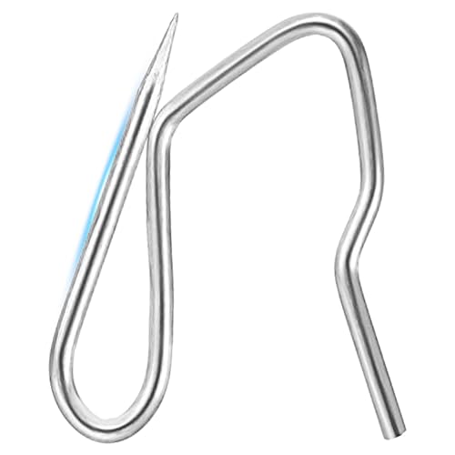 WANXIANG 50 Pcs Curtain Hooks for Drapes Stainless Steel Shower Curtain Hooks Pinch Pleat Curtain Hooks (Silver)