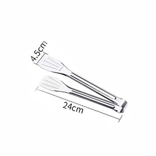 Pinzas de Cocina Pinzas de Acero Inoxidable, para Servir Buffet, pastelería, Barbacoa, tamaño: 24 * 4,5 cm, seguras y duraderas