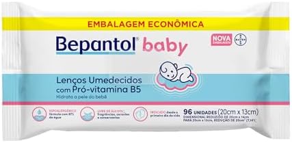 Bepantol Baby Lenço Umedecido para Bebê, Hipoalergênico, Leve 96 ...