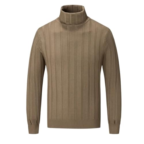 Men's Fashion Turtleneck Vintage Sweater Autumn Winter Fashion Striped Business Casual Classic Knit Pullovers2