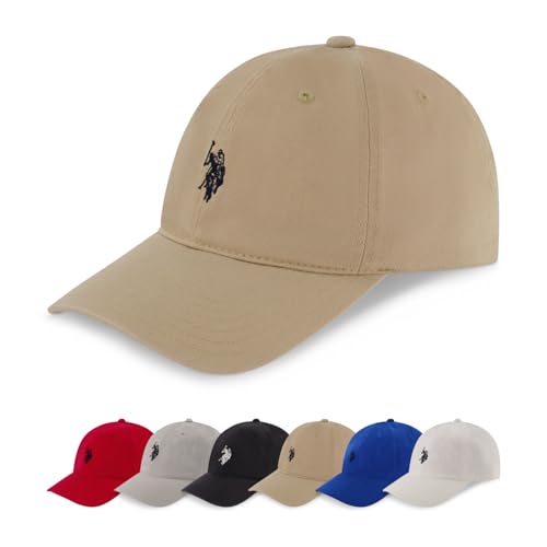 Image of U.S. Polo Assn. Baseball Cap, 100% Cotton Adjustable Dad Hat with Small Pony Logo