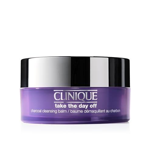 Clinique Take The Day Off Baume Démaquillant au Charbon | Élimine Maquillage et Écran Solaire, 125 ml