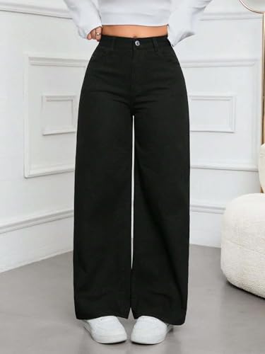 Image of KOTTY Womens High Waist Flared Fit Ankle Length Clean Look Denim Jeans