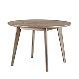 Hillsdale Alden Bay Modern 45' Round Wood Dining Table in Weathered Gray