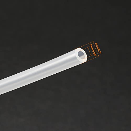 Sourcingmap Silicone Tube 2mm ID X 5mm OD 32.8' Flexible Silicone Rubber Tubing Water Air Hose Pipe for Pump Transfer White - Image 2