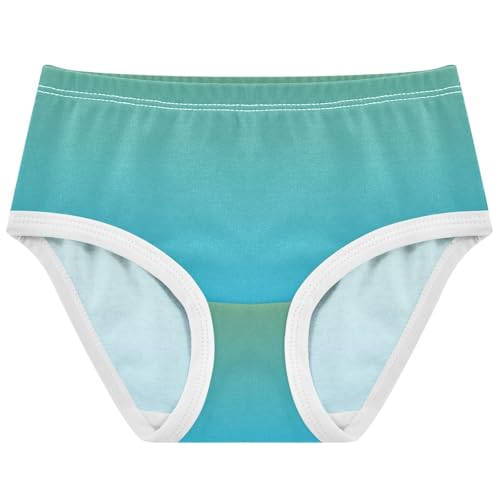 Dinosaur Green Deep Sky Blue Gradient Girls Underwear Toddler 2t Cotton Panties Little Girl Animal Kids Undies Briefs