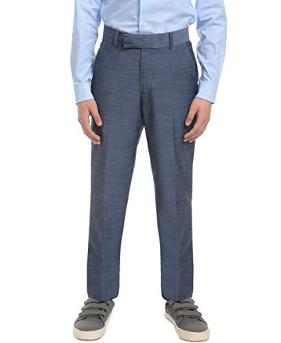 Calvin Klein Boys' Flat Suit Dress Pant, Straight Leg Fit & Hemmed Bottom, Belt Loops & Functional Front Pockets2