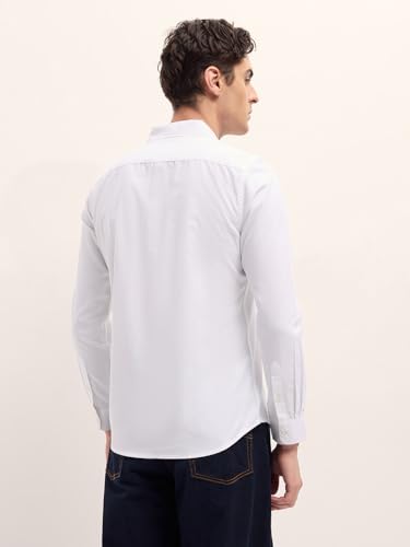 Image of THE BEAR HOUSE Men's Solid Slim Fit Polyester Casual Shirt
