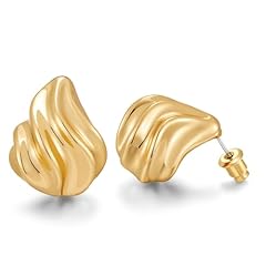 Wave textured earrings