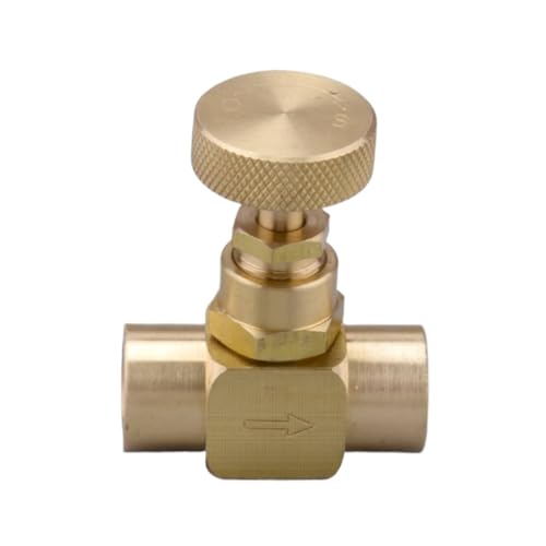 Válvula de aguja de latón 1/4 NPT x 1/4 NPT hembra 600 PSI para gas 3