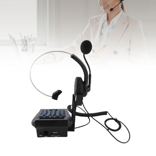 Teléfono con cable para Call Center multifuncional con silencio y redial miniatura 6