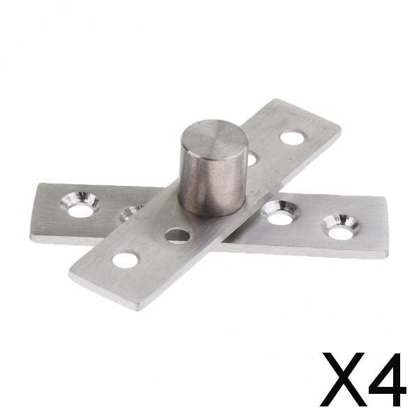 Image of VELURA 4xStainless Steel Concealed 360 Degree Rotary Hinge Revolving Door Hinge 75x18x3mm|1 Piece Hinge|Door Hinges| Home Improvement |Home & Garden