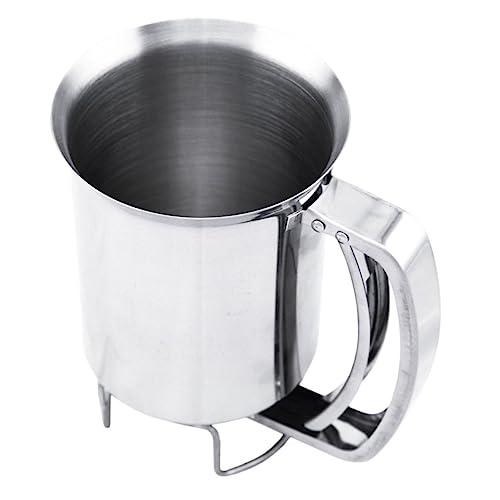 Ciieeo 1pc Stainless Steel Batter Dispenser Funnel Kitchen Tool Wide Mouth Design Reduces for Pancakes Muffins Easy to Use Kitchenware